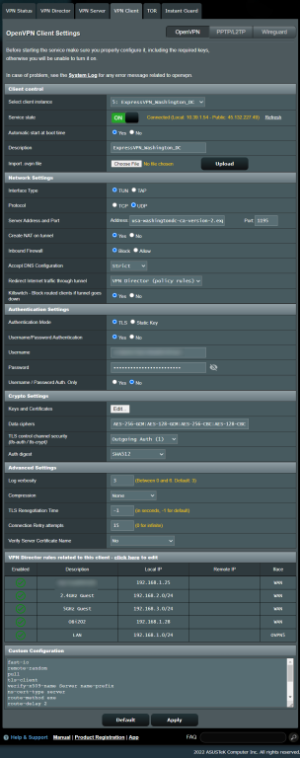 20230406 Asus RT-AX88U (OpenVPN Client Settings).png