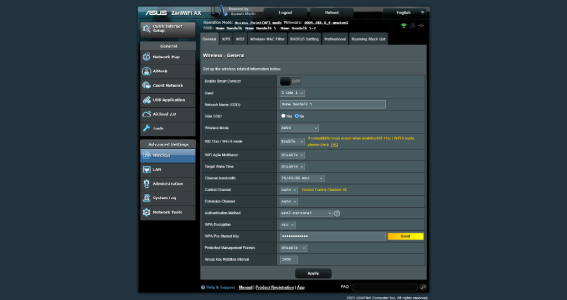 ZenWifi XT8 - 5Ghz network info.png